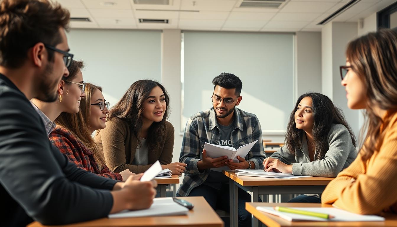 Student preparing for exams with study materials